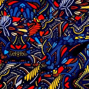 NWOT girls lularoe leggings size L/XL blue print